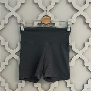 Women's Grey High-Waisted Shorts